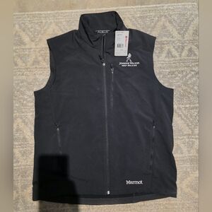 Marmot Black High Collar Vest Streamlined Design